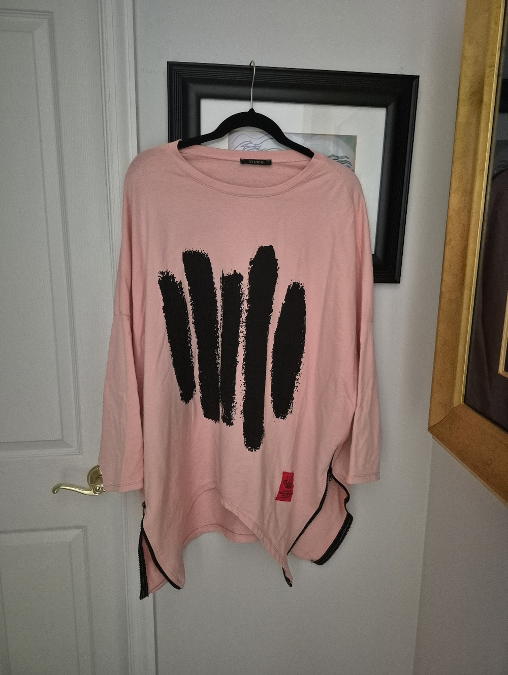 Cotton Tunic Side Zippers 2X Women’s Pink